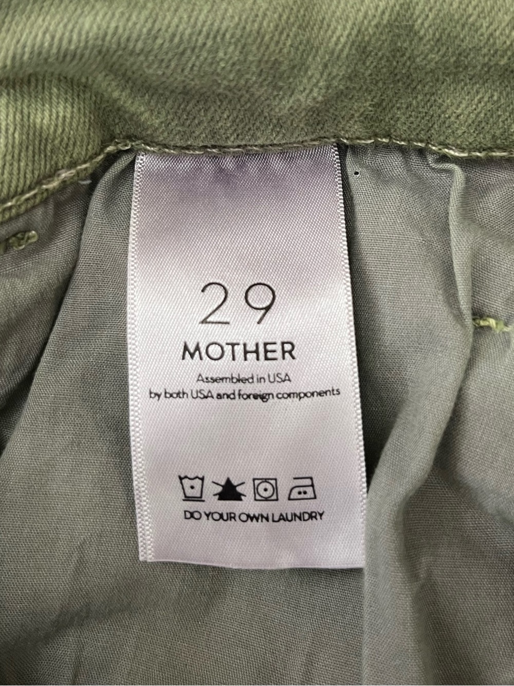 MOTHER The Hustler Ankle Fray Dark Olive Jeans - Picture 12 of 17